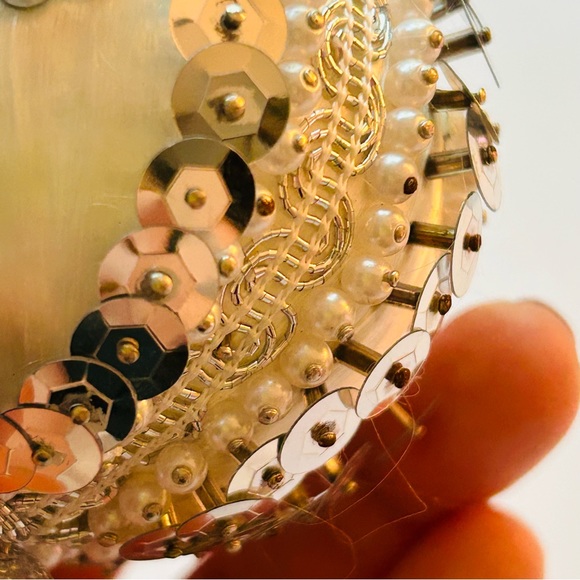 Vintage 1970 Handmade push pin ball ornaments set of 2 silver filagree p… - Picture 5 of 16